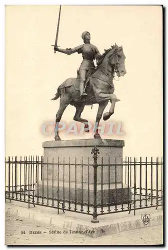 Cartes postales Reims Statue De Jeanne d'Arc