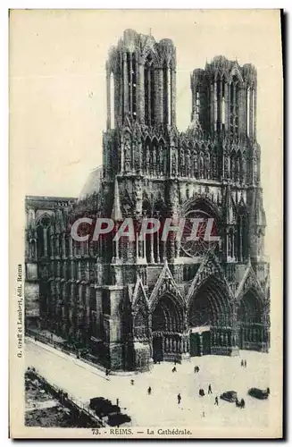 Cartes postales Reims La Cathedrale