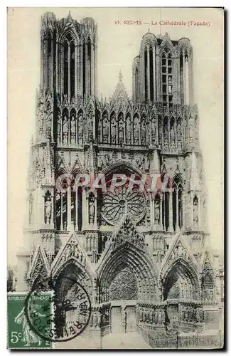 Cartes postales Reims La Cathedrale