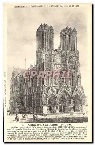 Cartes postales Reims Cathedrale