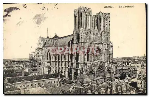 Cartes postales Reims La Cathedrale