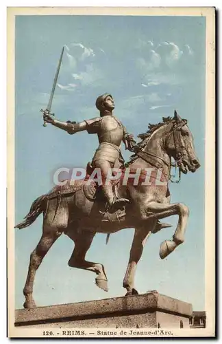 Cartes postales Reims Statue De Jeanne d'Arc