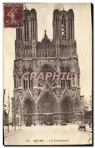 Cartes postales Reims La Cathedrale