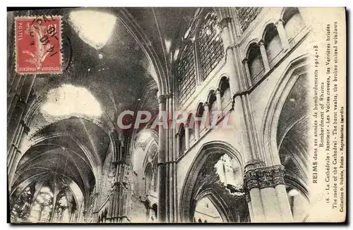 Cartes postales Reims Dans Ses Annees De Bombardements Militaria