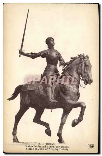Cartes postales Reims Statue De Jeanne d'Arc Par Dubois