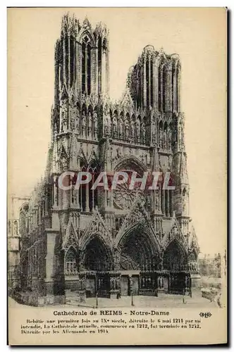 Ansichtskarte AK Cathedrale De Reims Notre Dame