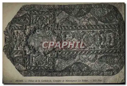 Cartes postales Reims Tresor De La Cathedrale Chasuble De Monseigneur Le Tellier
