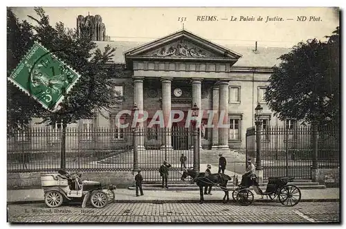 Ansichtskarte AK Reims Le Palais De Justice Automobile