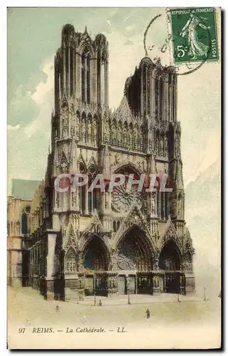 Cartes postales Reims La Cathedrale