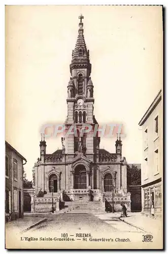 Ansichtskarte AK Reims L&#39Eglise Sainte Genevieve