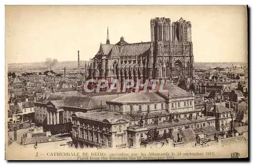 Ansichtskarte AK Cathedrale De Reims Par Les Allemands