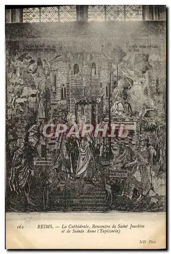 Cartes postales Reims La Cathedrale Roncontre De Saint Joachin Et De Sainte Anne Tapisserie