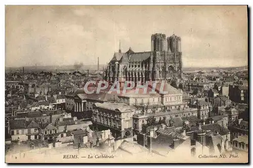 Cartes postales Reims La Cathedrale