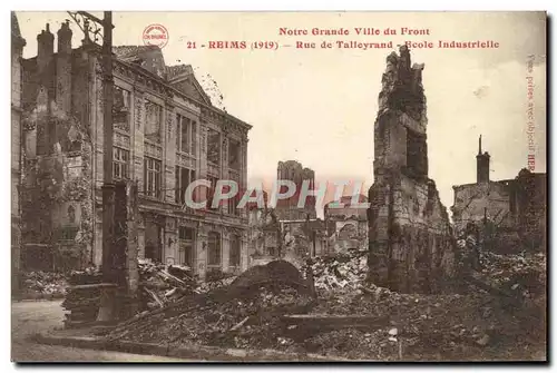 Ansichtskarte AK Reims Rue De Talleyrand Militaria