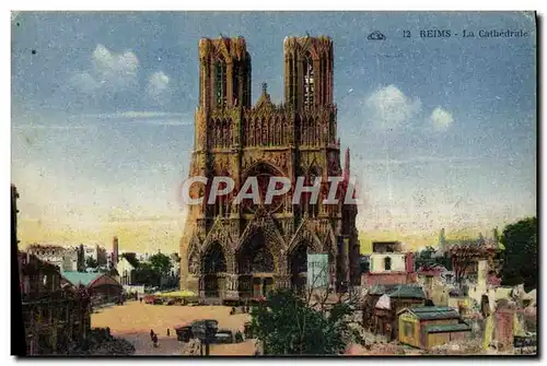 Cartes postales Reims La Cathedrale