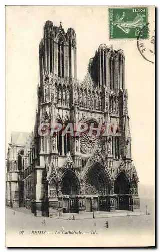 Cartes postales Reims La Cathedrale