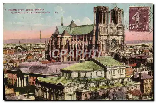 Cartes postales Reims Avant Bombardements Panorama Prise De Saint Jacques