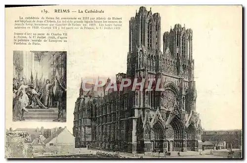 Cartes postales Reims La Cathedrale Jeanne d'arc