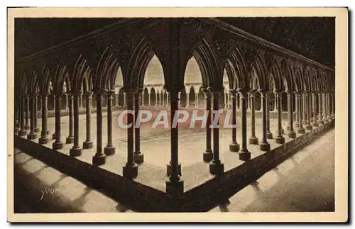 Cartes postales La Douce France Mont Saint Michel Abbaye Galeries Du Cloitre