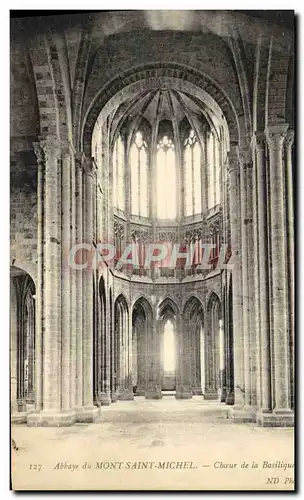 Cartes postales Abbaye Du Mont Saint Michel Choeur De La Basilique