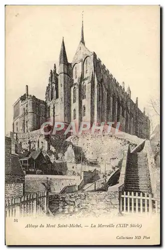 Cartes postales Abbaye Du Mont Saint Michel La Merveille