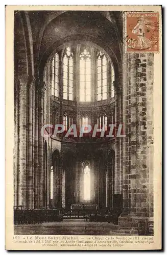 Cartes postales Le Mont Saint Michel Le Choeur De La Basilique