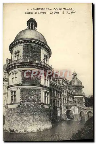 Ansichtskarte AK St Georges sur Loire Chateau de Serrant Le pont