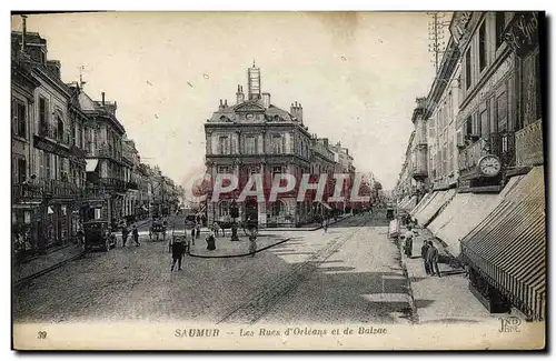 Cartes postales Saumur Les rues d&#39Orleans et de Balzac