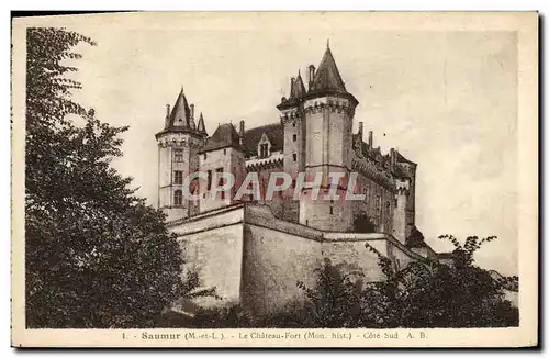 Cartes postales Saumur Le Chateau Facade sud