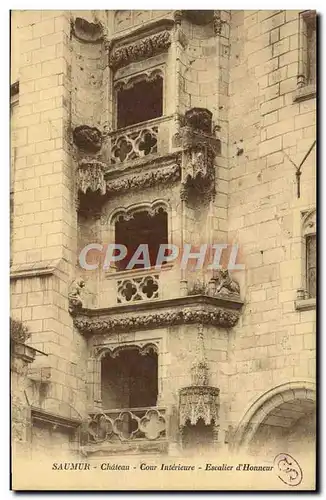 Ansichtskarte AK Saumur Chateau Cour Interieure Escalier d&#39honneur