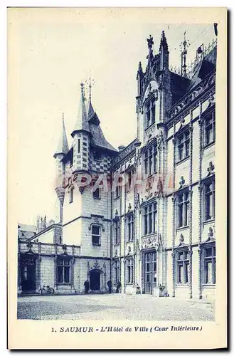 Cartes postales Saumur L&#39Hotel de Ville Cour interieure