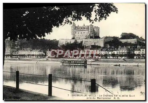 Ansichtskarte AK Saumur Le Chateau et le Qual Pris du Marronnier