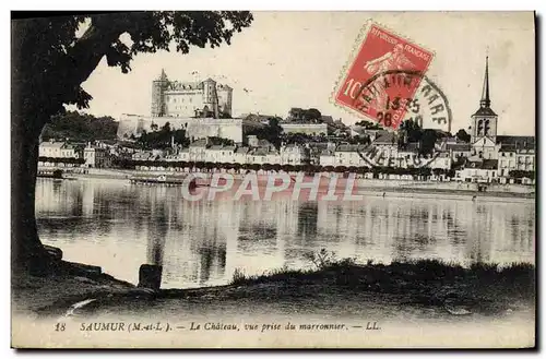 Cartes postales Saumur Le Chateau Vue Prise du marronnier