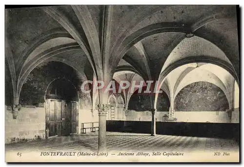 Cartes postales Fontevrault Ancienne Abbaye Salle Capitulaire