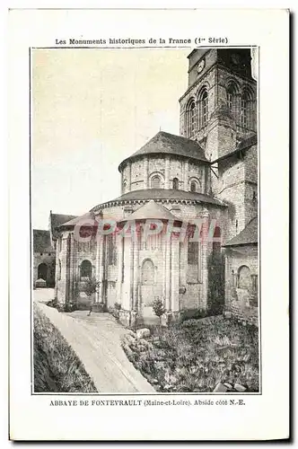 Cartes postales Abbaye de Fontevrault Abside Cote NE