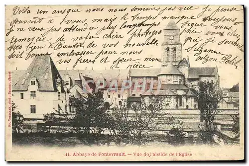 Ansichtskarte AK Fontevrault Abbaye de Vue De l&#39abside de l&#39Eglise