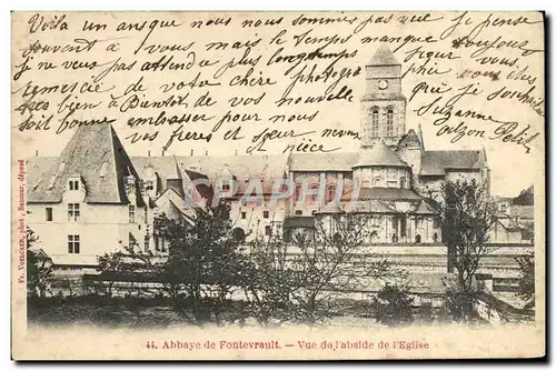 Cartes postales Fontevrault Abbaye de Vue De l&#39abside de l&#39Eglise