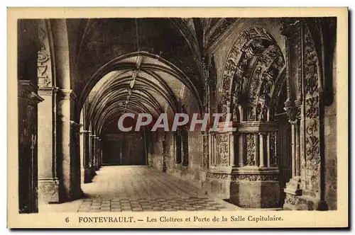 Cartes postales Fontevrault Les Cloitres et Porte de la Salle Capitulaire