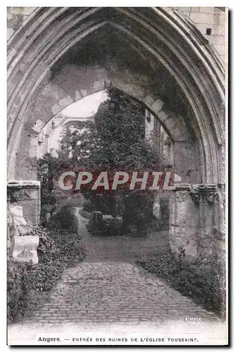 Cartes postales Angers Entree Des Ruines De L&#39Eglise Toussaint