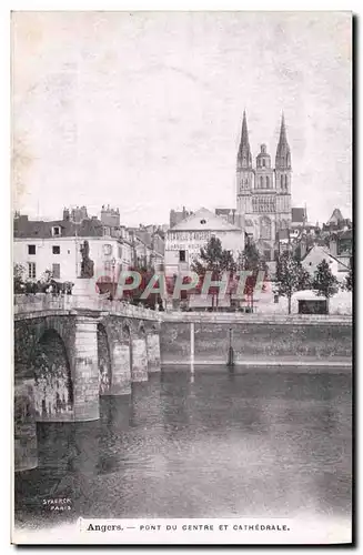 Ansichtskarte AK Angers Pont Du Centre Et Cathedrale