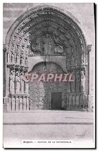 Cartes postales Angers Portail De la Cathedrale