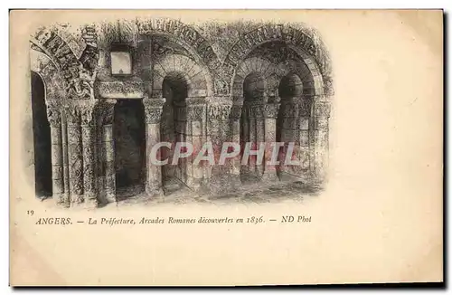 Cartes postales Angers La Prefecture Arcades romanes decouvertes en 1636