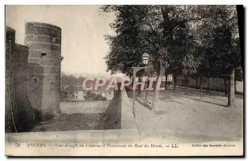 Ansichtskarte AK Angers Tour d&#39angle du Chateau et promenade du bout du monde