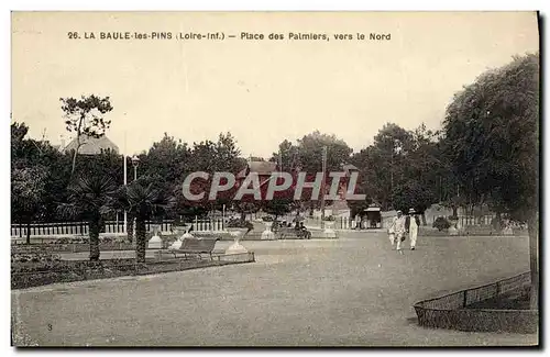 Cartes postales La Baule les Pins Place des Palmiers vers le Nord