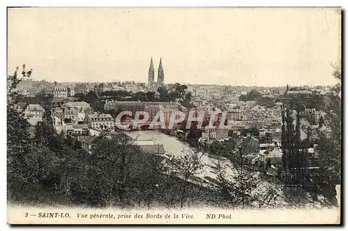 Cartes postales Saint Lo Vue Generale Prise des Bords de la Vire