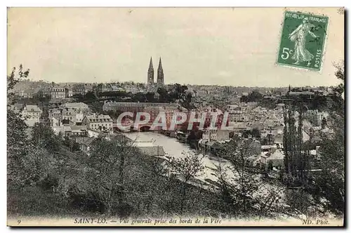 Cartes postales Saint Lo Vue Generale Prise des Bords de la Vire