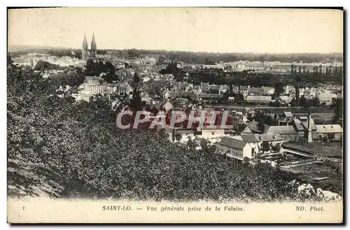 Ansichtskarte AK Saint Lo Vue Generale Prise de la Falaise