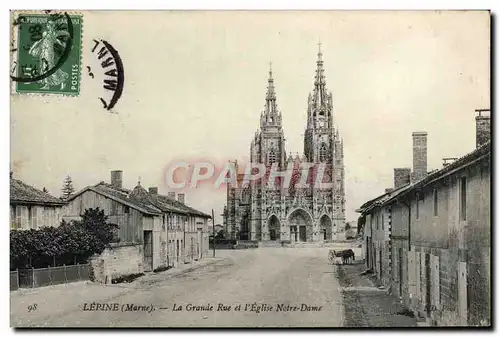 Ansichtskarte AK Lepine La Grande Rue et l&#39Eglise Notre Dame