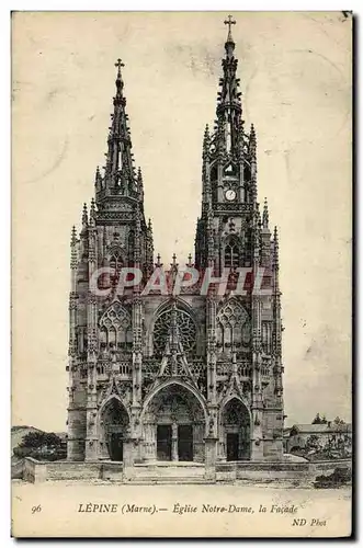 Cartes postales Lepine Eglise Notre Dame La Facade