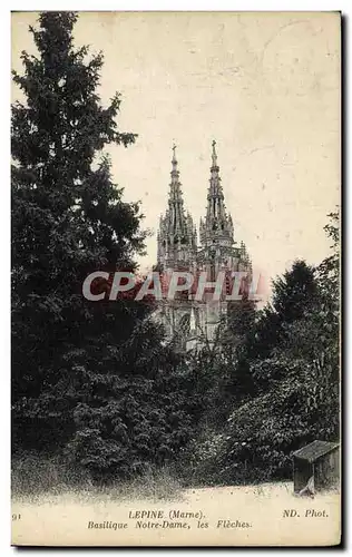 Cartes postales Lepine Basilique Notre Dame Les fleches